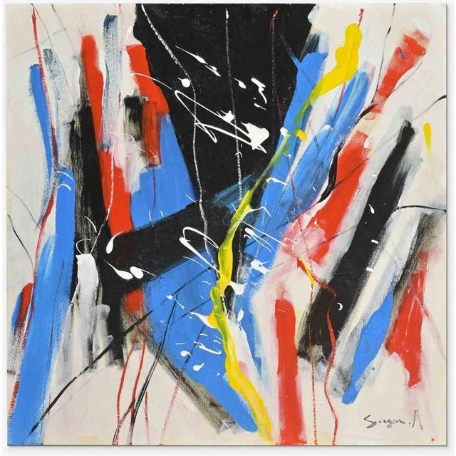 Martine Goeyens, Abstraction Number 1, Painting, 2023 For Sale - Image 3 of 3
