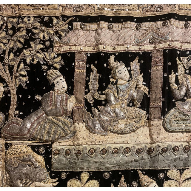 Large Embroidery Kingdom of Siam For Sale - Image 5 of 13