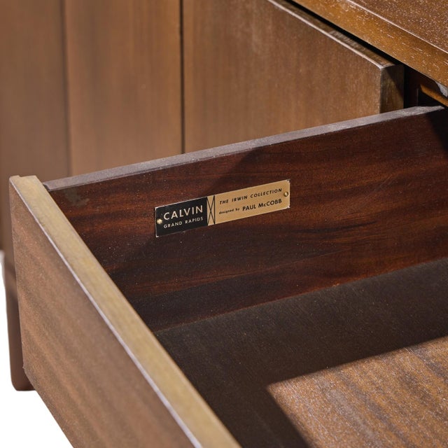 Paul McCobb for Calvin Mid Century Mahogany Credenza For Sale - Image 9 of 9