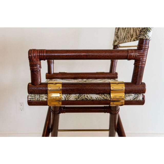 1970s 1970's McGuire Director's X-Chair For Sale - Image 5 of 11