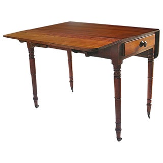 English 18th Century Georgian Pembroke Drop -Leaf Writing Table or Desk With One Large Drawer. For Sale