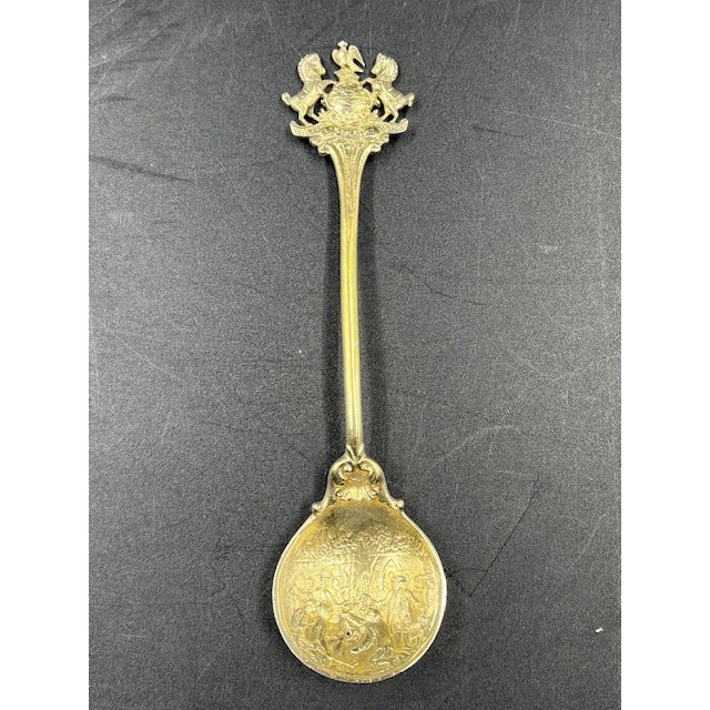 Early 20th Century Sterling Silver Souvenir Spoon From London For Sale - Image 9 of 12