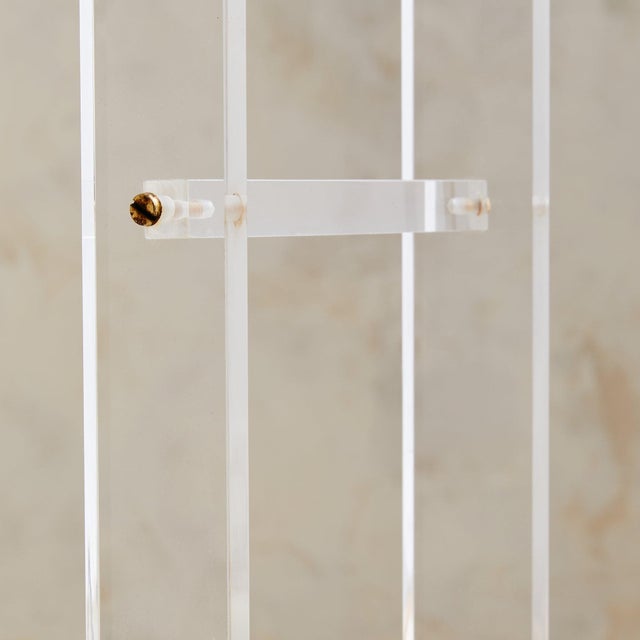 Italian Lucite + Brass Valet Stand, 1960s For Sale - Image 9 of 9