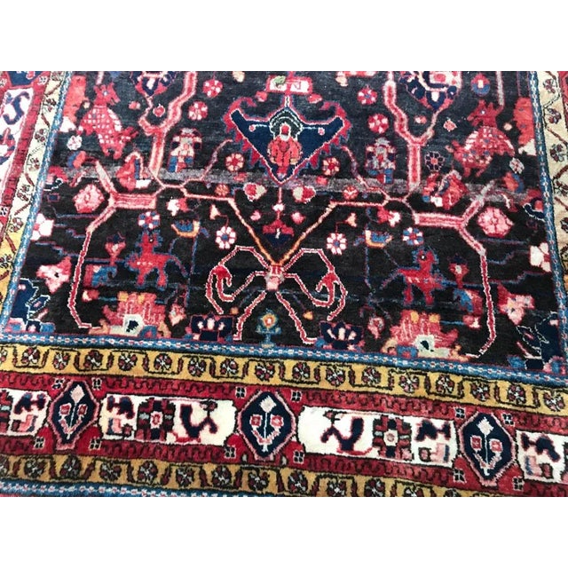 Blue Mid-20th Century Kurdish Rug For Sale - Image 8 of 13