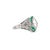 Modern Antique Art Deco Platinum 0.97ctw Marquise Diamond Halo Emerald Engagement Ring, Size 5 For Sale - Image 3 of 9