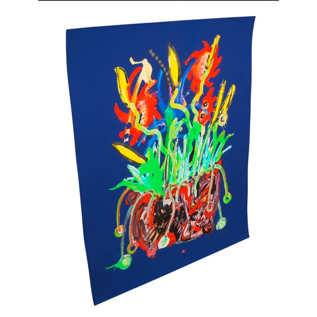 This vibrant artwork captures Paul Kostabi's distinctive style - bold, colorful, dynamic and striking. Its expressive...