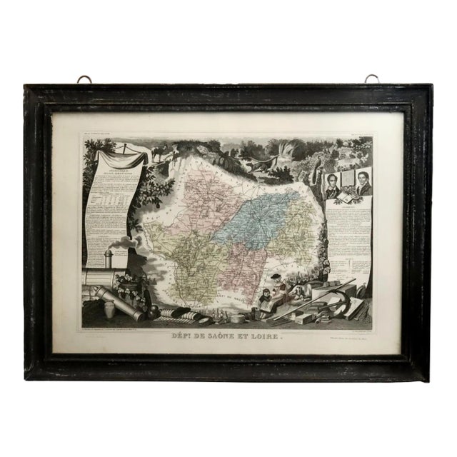 Antique French Map of the Loire Valley France For Sale
