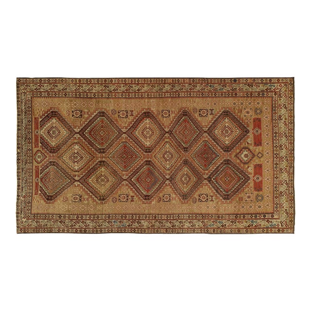 One-of-a-kind 19th Century Caucasian Shirvan Handmade Wool Rug For Sale