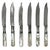Antique Sterling Silver Fruit Knives With Mother of Pearl Handles - Set Six For Sale - Image 6 of 6