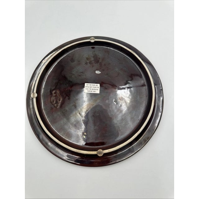 Brown Vintage George Jones Inspired Extra Large Majolica Cheese Dome For Sale - Image 8 of 11