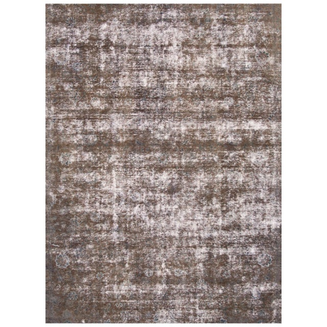 Mid-20th Century Vintage Distressed Wool Rug For Sale