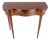 Fine Inlaid Serpentine Front Federal Style Flip Top Console Sofa Table MINT For Sale
