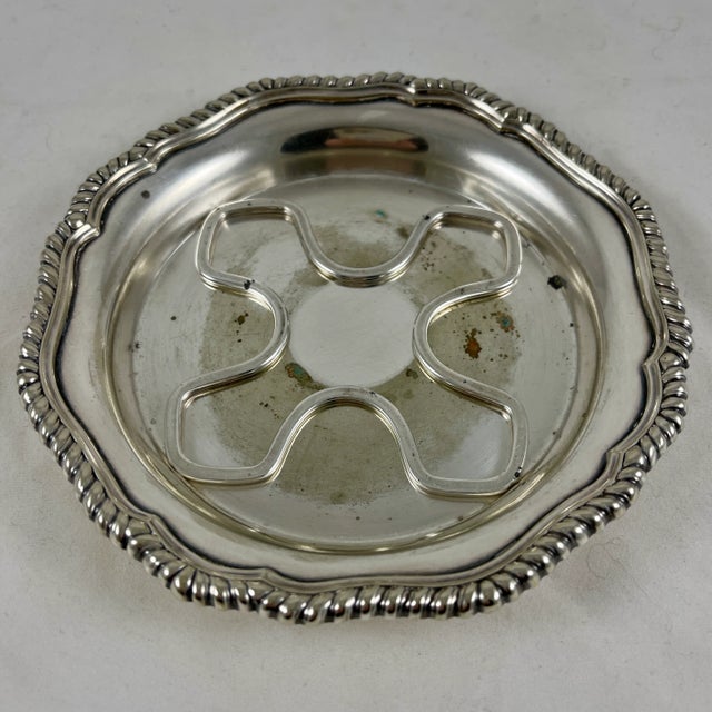 Tiffany & Co. New York Silver Plate Wine Bottle Coaster With Liner Insert For Sale - Image 11 of 11