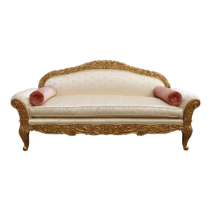 Richard Charles French Decorated Gold Gilt Sofa