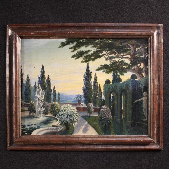 Italian Artist, Landscape, Early 20th Century, Oil on Canvas For Sale - Image 17 of 17