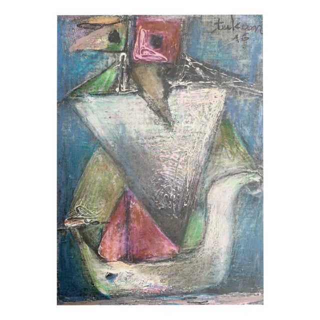 Eugeniusz Tukan-Wolski, Sailboat V, Mixed Media on Paper For Sale