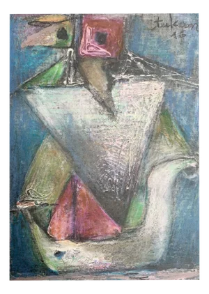Eugeniusz Tukan-Wolski, Sailboat V, Mixed Media on Paper