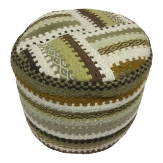 Mid Century Kilim Hassock/Footstool For Sale