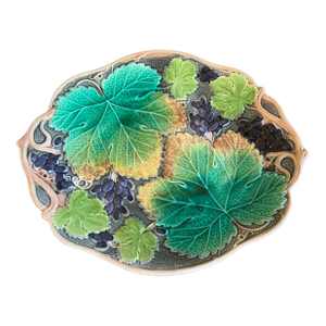 English Majolica Bread Plate by Wedgwood, C. 19th Century