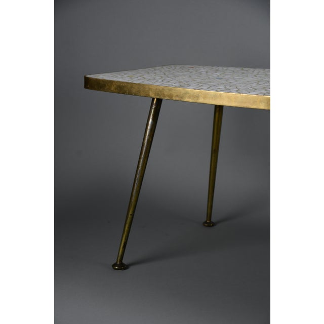 Mid-Century Brass and Glass Mosaïc Coffee Table by Berthold Müller, 1955 For Sale - Image 14 of 18