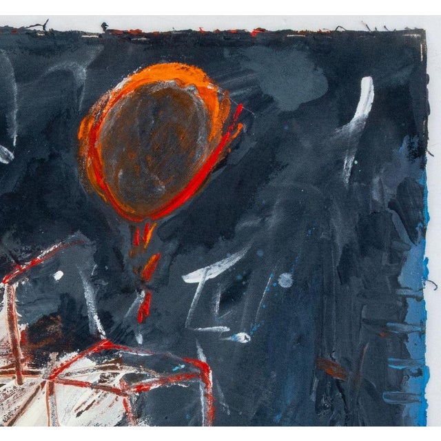 Contemporary Elfi Schuselka Abstract Composition Oil on Canvas For Sale - Image 3 of 5