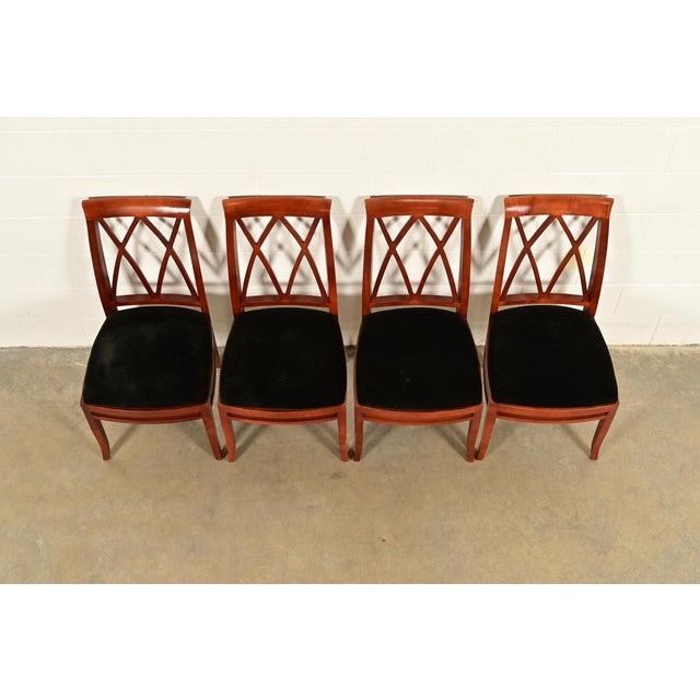 Bernhardt Regency Carved Mahogany Dining Chairs | Set of Four For Sale In South Bend - Image 6 of 14