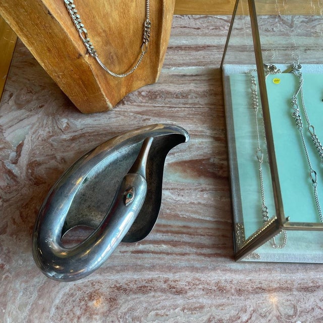 1940s Los Castillo Silverplate Swan Dish For Sale In Los Angeles - Image 6 of 7