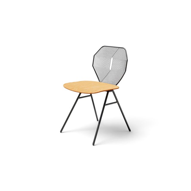 Wood & Wire Chairs by Bend Goods, Pair For Sale In Los Angeles - Image 6 of 8