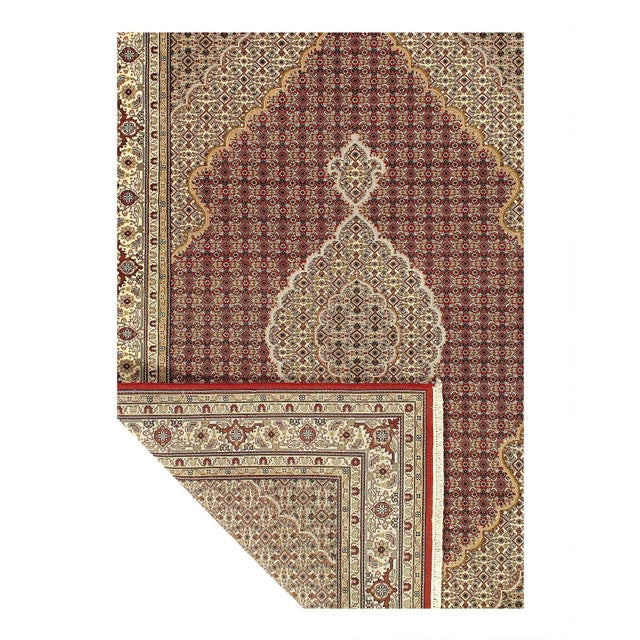 Traditional 2020s Fine Hand Knotted Silk & Wool Tabriz Rug For Sale - Image 3 of 5