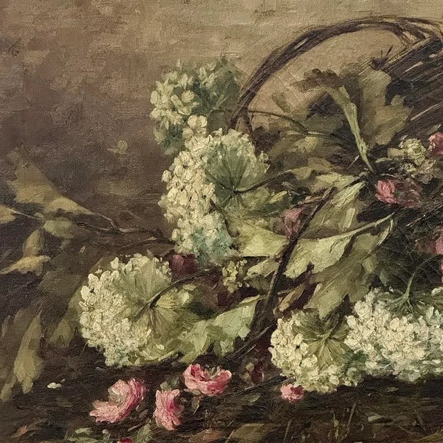 Antique Framed Oil Painting on Canvas by Jan Deckers (1865-1942) For Sale - Image 9 of 13