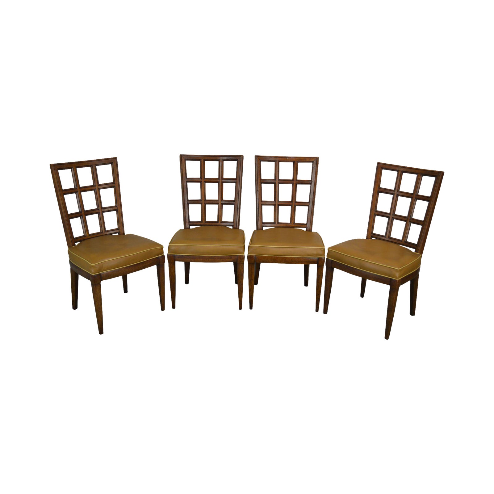 Henredon Custom Folio Three Mid Century Modern Set 4 Dining Chairs Chairish
