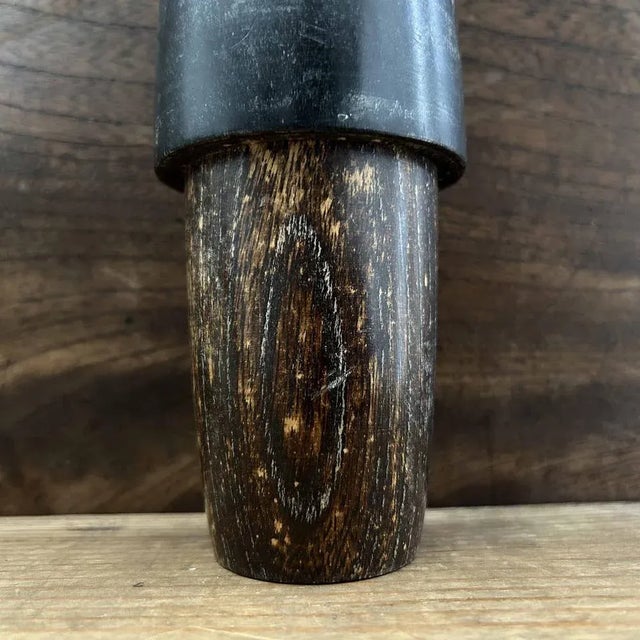 Wood Fuyu No Shojo Winter Girl Sosaku Kokeshi by Shozan Shido, 1960s For Sale - Image 7 of 12