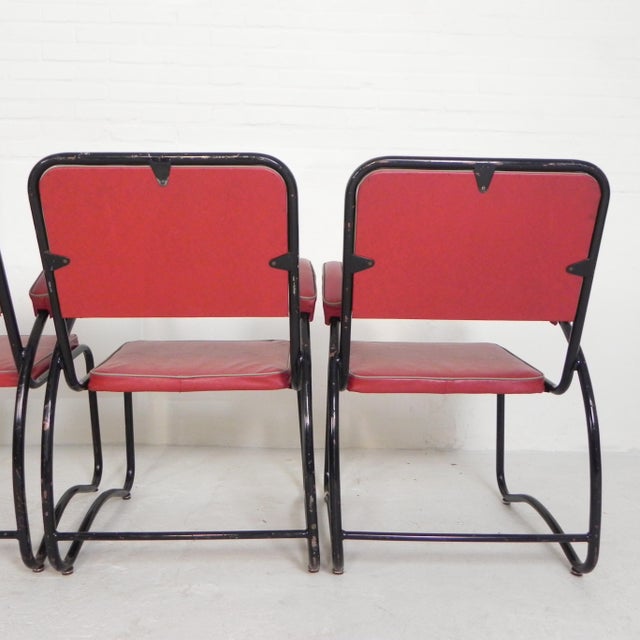 Bauhaus Armchairs and Coffee Table with Tubular Frame, 1950s, Set of 5 For Sale - Image 6 of 18