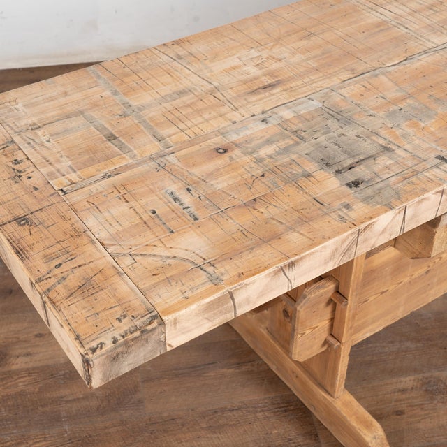 19th Century 19th Century Rustic Swedish Work Table Console For Sale - Image 5 of 12