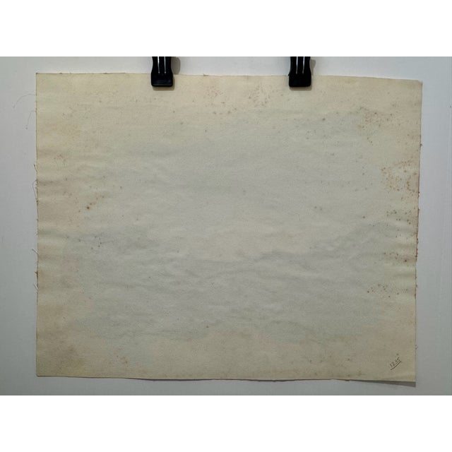 Henry Emil Salloch Original Watercolor on Paper Rolling Valley Landscape, 1962. For Sale In Atlanta - Image 6 of 7