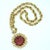 1970s Jomaz Gold Plated Sunburst Pendant Chain Link Necklace c.1970 For Sale - Image 5 of 12