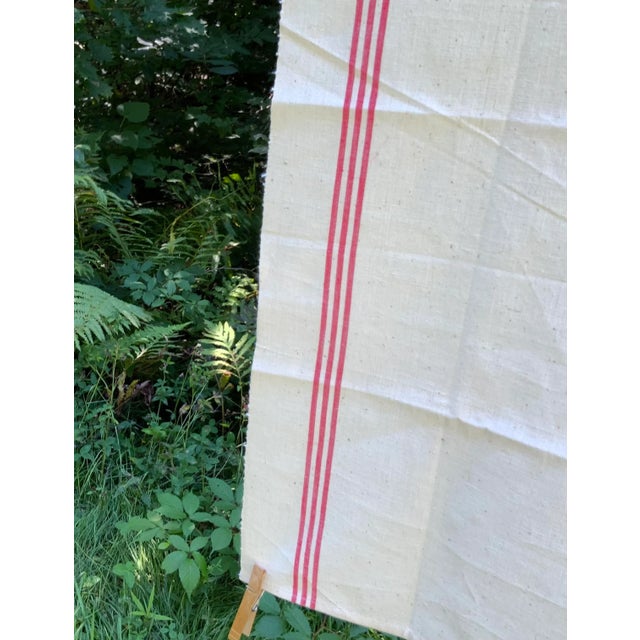 Set of 3 Antique French Red Stripe Torchon Linen Kitchen Towels, South of France, Early 20th Century For Sale - Image 15 of 18