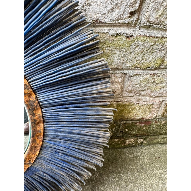 Vintage Salvage Round Wall Mirror For Sale - Image 9 of 10