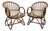 Vintage Italian Designer Mid-Century Modern Rattan Lounge Chairs by Franco Albini For Sale