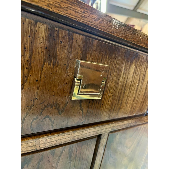 Late 20th Century Thomasville Campaign Style Dresser For Sale - Image 12 of 12