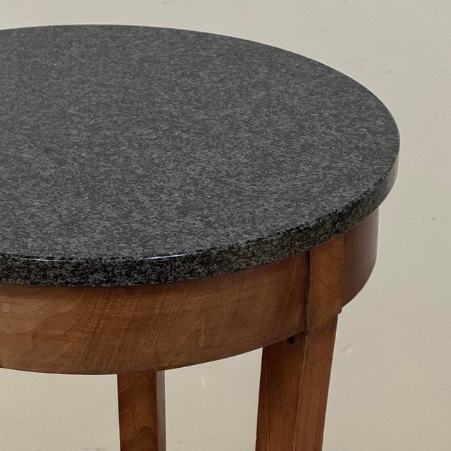 French Directoire Mahogany Black Marble Guéridon ~ End Table For Sale - Image 16 of 18