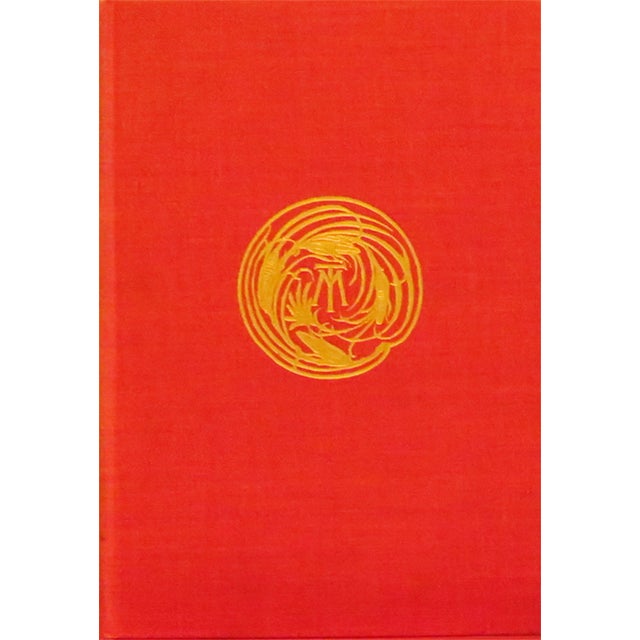 Matched set of Mark Twain illustrated volumes with gilt print on the spine and red cloth covers featuring, on the front, a...