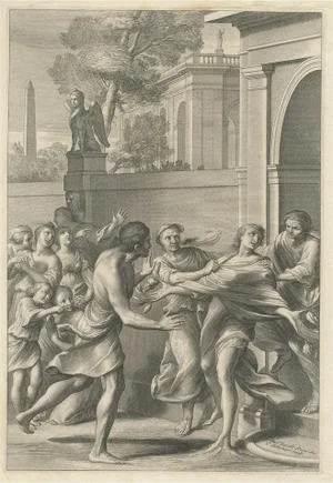 Battista Ferrari, Harmonillus Turning Into a Lemon Tree, 1646, Print