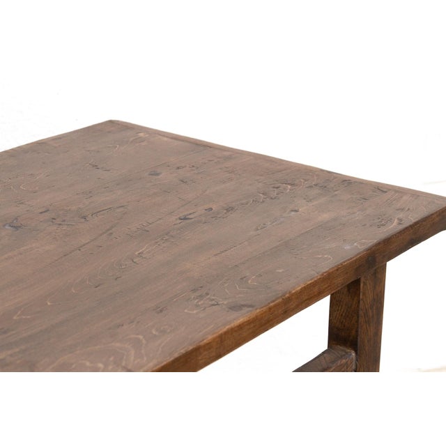 Wood Reconstructed Rustic Warm Walnut Finish Console For Sale - Image 7 of 10