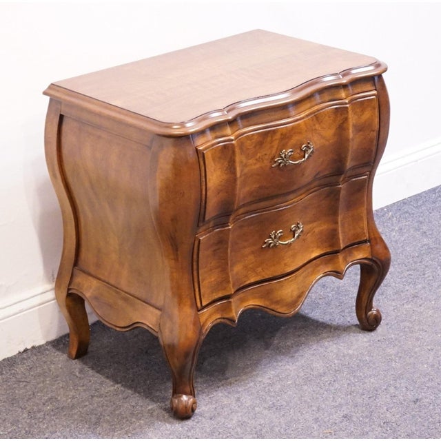 White Furniture White of Mebane Lorraine IV Collection Solid Cherry 25" Two Drawer Bombe Chest Nightstand For Sale - Image 4 of 13