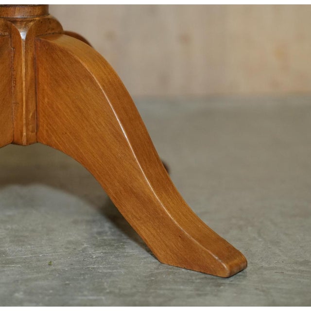 Vintage English Oak Tripod Side Table For Sale - Image 11 of 16