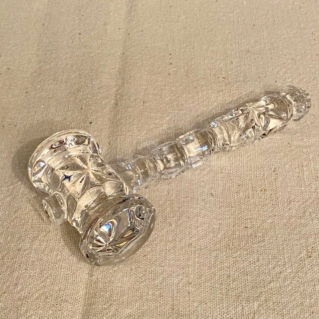 Waterford crystal paperweight in the form of a gavel. Mint Condition.