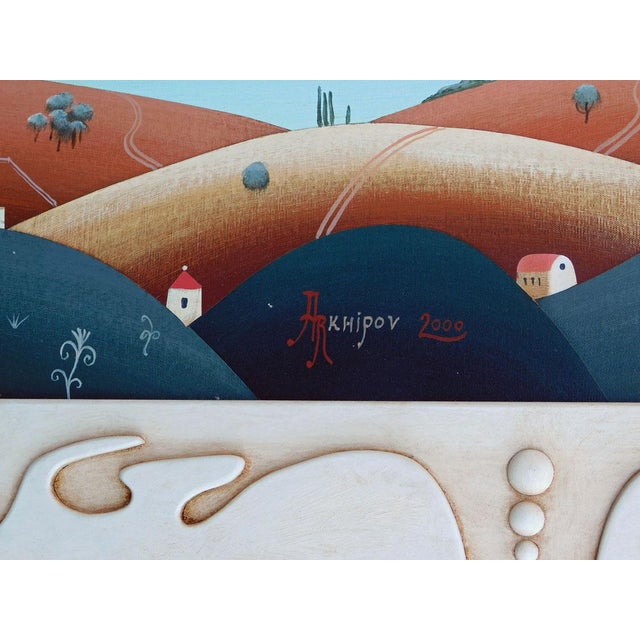 Anton Arkhipov Floating Angel Original Painting Artwork Art Listed Artist Frame For Sale - Image 9 of 12