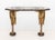 Empire Revival Pietra Dura Top and Parcel Giltwood Crane Motif Console Table. 36.5" H x 55.5" W x 18.5" D. Provenance:...