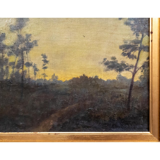 1910's American Tonalist Landscape Painting by Robertson Kirtland Mygatt 1911 For Sale - Image 9 of 17